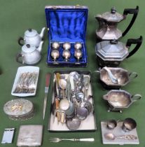 Various silver plated ware, flatware, etc all used and unchecked