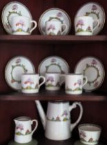 Paragon 'Chinese Garden' 15 piece coffee set used and unchecked appears reasonable