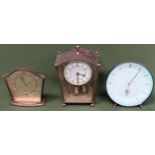 Three various mid 20th century mantle clocks including Kenzle All in used condition, not tested