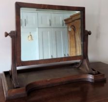 Victorian mahogany swing mirror. Approx. 43cm H x 56cm W x 28cm D Reasonable used condition,