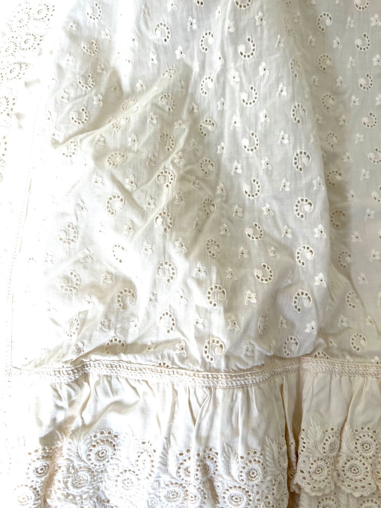 PETTICOAT, CHRISTENING SHAWL, DRESS AND CAP - Image 3 of 3