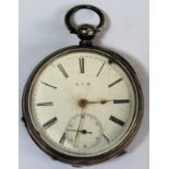 Hallmarked Silver The Columbia Watch (TCW) pocket watch Used condition, various crack to dial