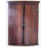 20th century two door corner cupboard. Approx. 94cm H Reasonable used condition, scuffs, scratches
