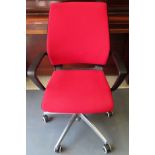 20th century swivel office armchair. Approx. 99cm H Reasonable used condition