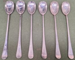 Set of six silver spoons by James Dixon, Sheffield assay. Total Weight Approx. 253.5g Reasonable