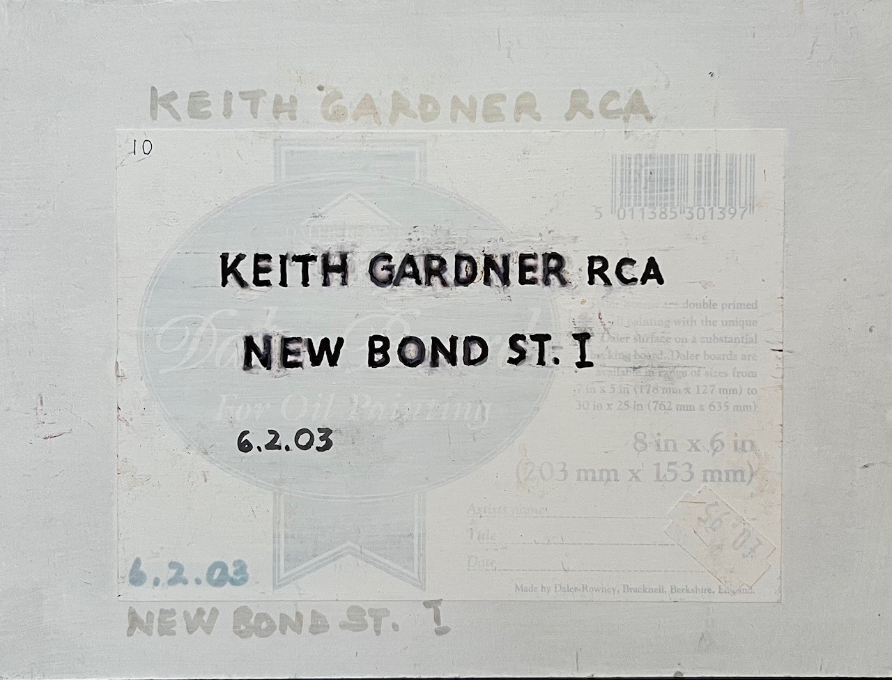 KEITH GARDNER RCA, OIL ON BOARD, 'NEW BOND STREET' SIGNED LOWER RIGHT, APPROX 15 x 20.5cm - Image 2 of 2