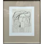 AFTER PICASSO, LIMITED EDITION GICLEE PRINT, APPROX 50 x 42cm