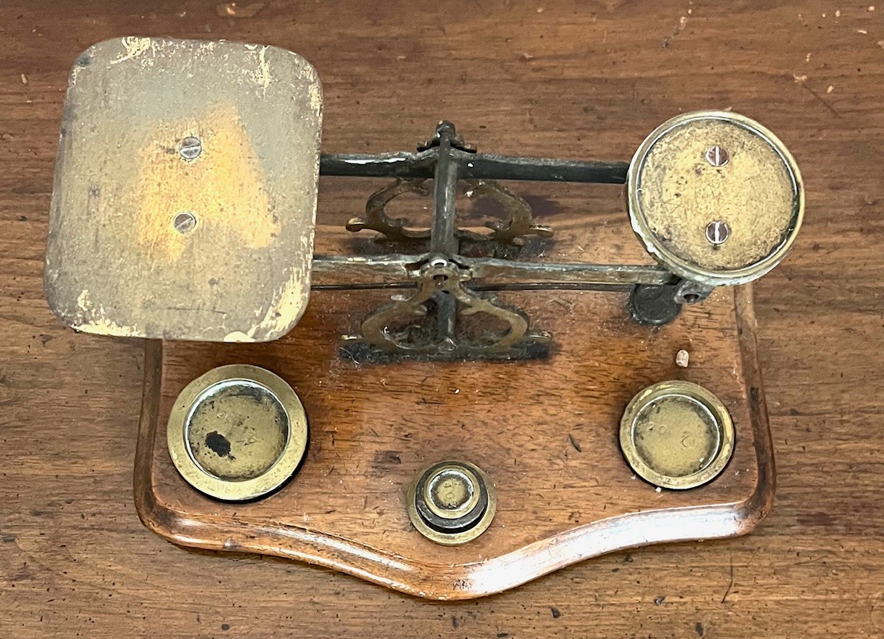 SET OF VICTORIAN LETTER SCALES, WIDTH APPROX 20cm - Image 2 of 2