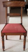 Single antique mahogany dining chair. Approx. 86cm H Reasonable used condition, scuffs and scratches