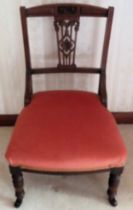 Early 20th century single chair Reasonable used condition, scuffs and scratches