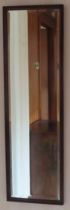 Mid 20th century concave framed bevelled wall mirror. Approx. 110 x 54cms reasonable used condition
