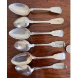 SET OF SIX SILVER TEASPOONS, CHESTER, 1816, WEIGHT APPROX 150g