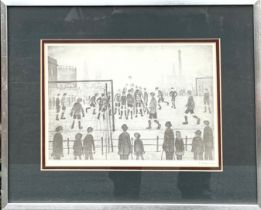 LS LOWRY, 'THE MATCH', PENCIL SIGNED LOWER RIGHT, 422/800, APPROX 27 x 37cm