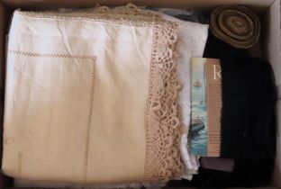 Mixed lot of various linens All in used condition, unchecked