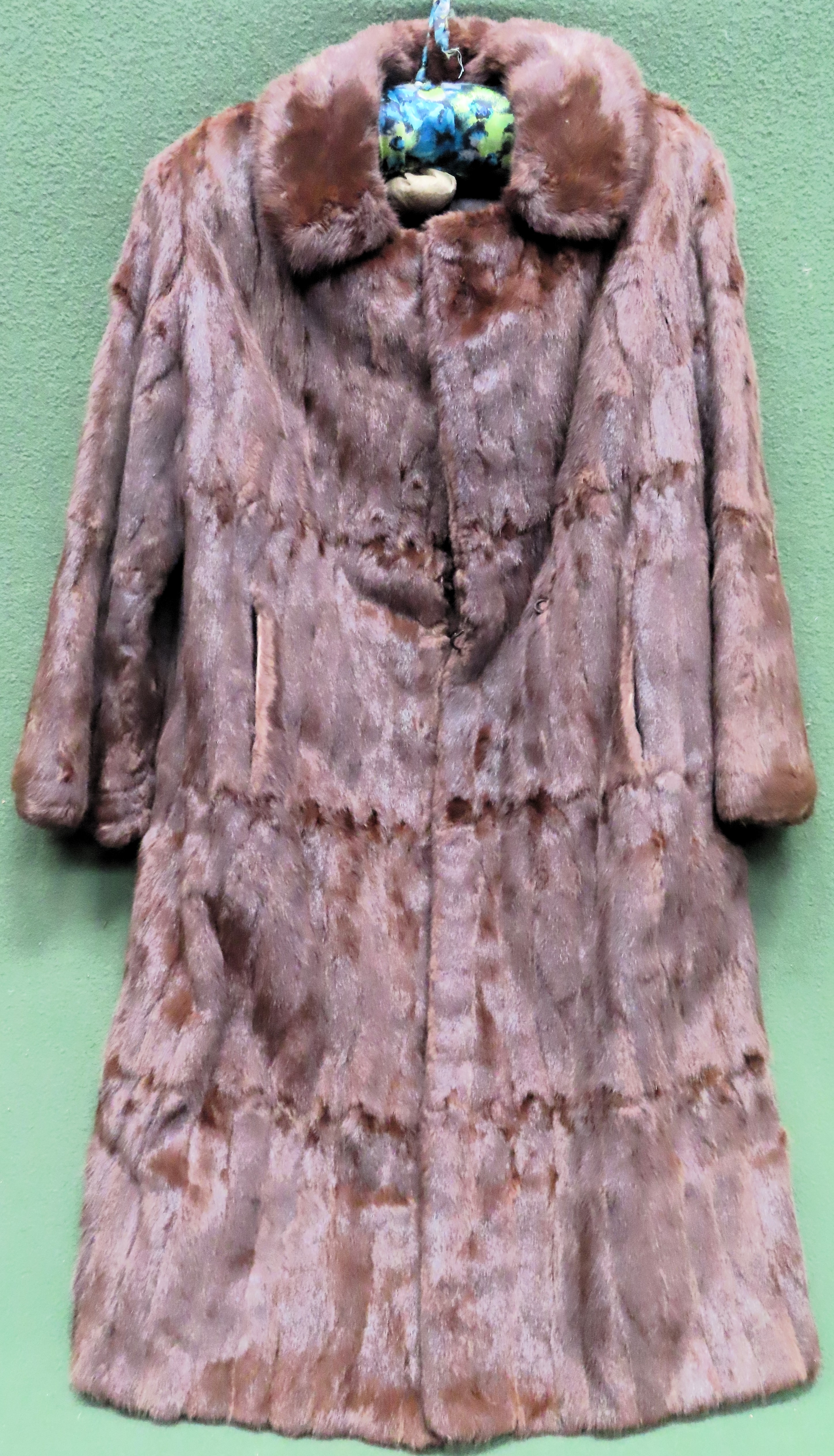 Vintage fur coat with Ellis Barker label used condition