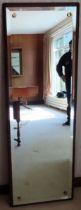 Large 1970's style bedroom wall mirror. Approx. 146 x 51cm Reasonable used condition