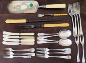 Parcel of various silver plated flatware All in used condition