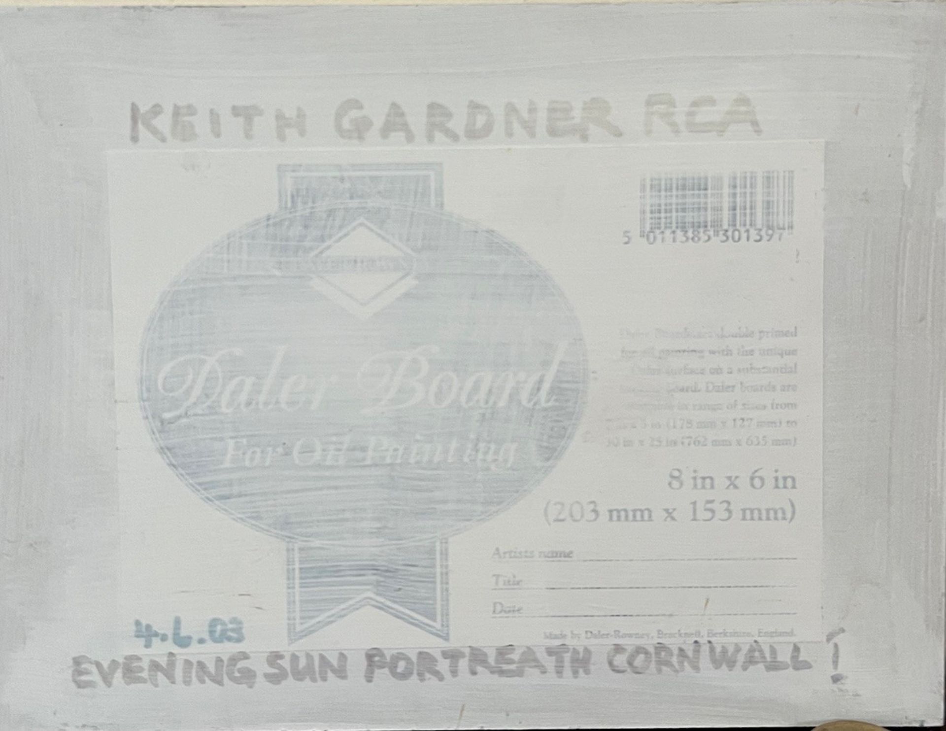 KEITH GARDNER RCA, OIL ON BOARD, 'EVENING SUN, PORT REATH CORNWALL', SIGNED LOWER CENTRE APPROX 15 x - Image 2 of 2