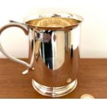 SILVER TANKARD, SHEFFIELD, 1969, WEIGHT APPROX 320g