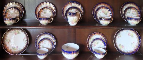Quantity of Victorian floral decorated tea ware. Approx. 20+ pieces used unchecked appears