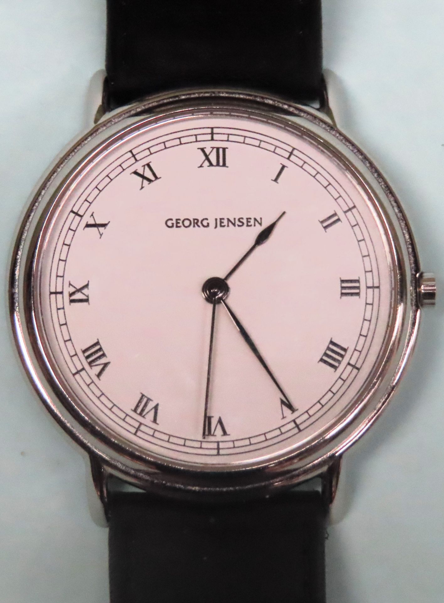 Georg Jensen 20th century stainless steel ladies wristwatch, designed by Henning Koppel. Model No.