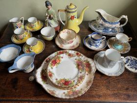ACCUMULATION OF NORITAKE AND OTHER ROYAL ALBERT CHINA, ETC, APPROX THIRTY PIECES ONE NORITAKE SAUCER