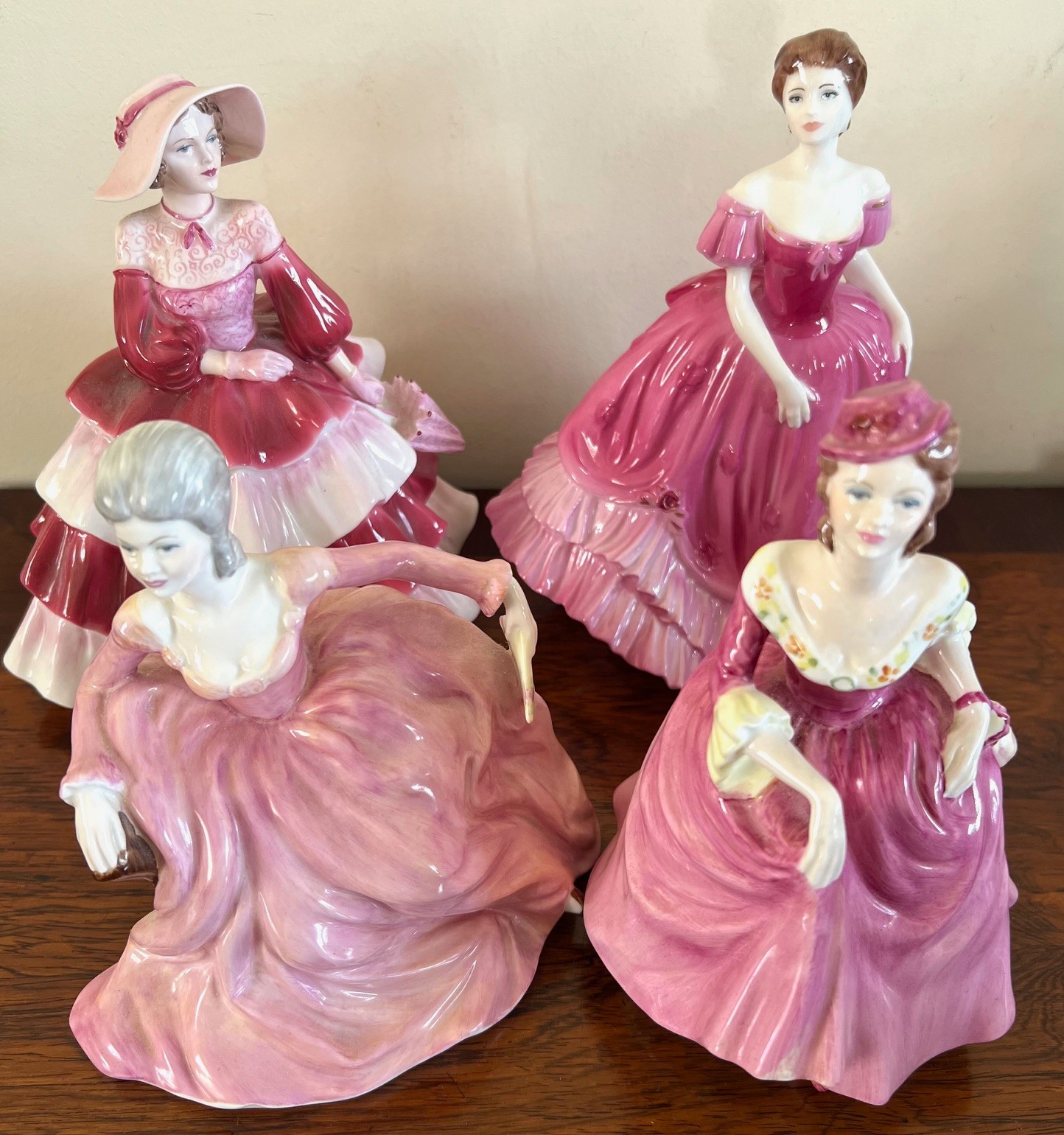 FOUR COALPORT CERAMIC FEMALE FIGURES