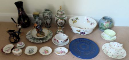 Sundry ceramics Inc. Vienna pottery, early hand painted cup and saucer, Denby circular tray, etc all