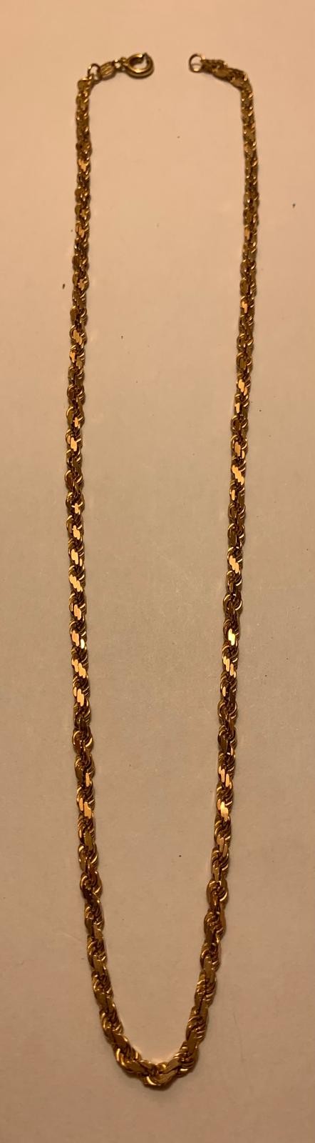 9ct GOLD CHAIN, APPROX 50.5cm LONG AND WEIGHT APPROX 11.86g CLASP DAMAGED - Image 2 of 4