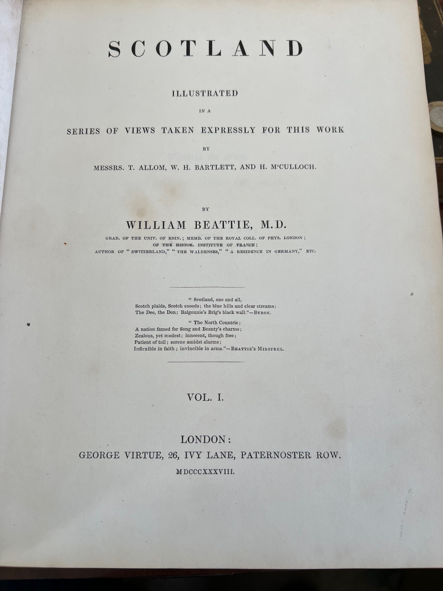 BEATTIE 'SCOTLAND ILLUSTRATED', NUMEROUS PLATES AND MAP, TWO VOLUMES - Image 2 of 4