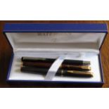 Vintage Parker pen, plus two Waterman pens All in used condition, unchecked