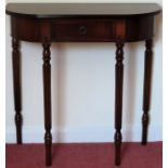 20th century mahogany single drawer small console hall table. Approx. 76 x 77 x 33cms reasonable