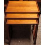 G Plan mid 20th century teak nest of three tables. Approx. 49cm H x 54cm W x 43cm D Reasonable