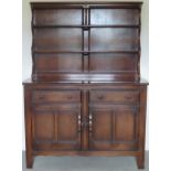 Ercol 20th century oak kitchen dresser with plate rack. Approx. 160 x 116 x 47cms reasonable used