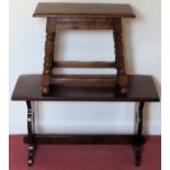 Oak side table, plus oak joynt stool reasonable used condition with minor scuffs scratches etc