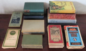 Parcel of various volumes, vintage maps etc All in used condition, unchecked