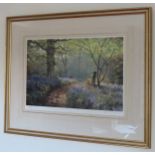 J D Preston - Framed limited edition pencil signed polychrome print depicting a woodlands scene.