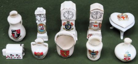 Parcel of various ceramic crested ware All in used condition, unchecked