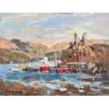 KEITH GARDNER RCA, OIL ON BOARD, 'CASTLE MOIL ISLE OF SKYE', APPROX 15 x 20cm