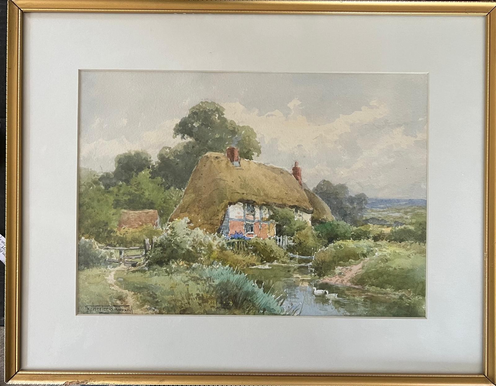 JOHN SYLVESTER STANNARD, A PAIR OF WATERCOLOURS, ROCKINGHAM AND NEWBURY, FRAMED AND GLAZED, APPROX