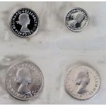 2004 Maundy set of four silver sealed coinage All appear in reasonable used condition