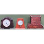 Two Smiths mantle clocks, plus another mantle clock All in used condition, not tested for working