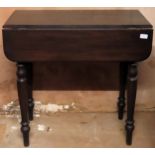 Early 20th century drop leaf table. Approx. 75cm H x 78cm W x 40cm D Used condition, scuffs and