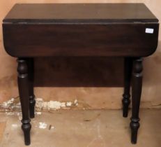 Early 20th century drop leaf table. Approx. 75cm H x 78cm W x 40cm D Used condition, scuffs and