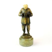 An original Art Deco bronze figure (missing hands and part of head), H. 22cm.