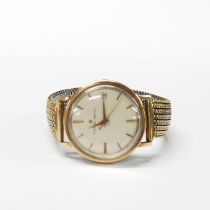 A gent's vintage Eterna-Matic gold plated wristwatch, dia. 3.5cm. Appears to be in working order but