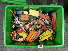 A large quantity of used diecast metal vehicles, etc.