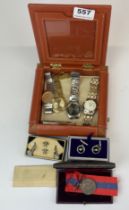 A group of gent's watches, etc.