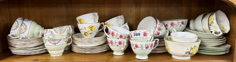 A quantity of vintage tea china.