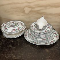 A Johnson Brothers Indian tree pattern part dinner service.